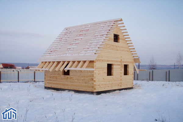 зимний каркасный дом